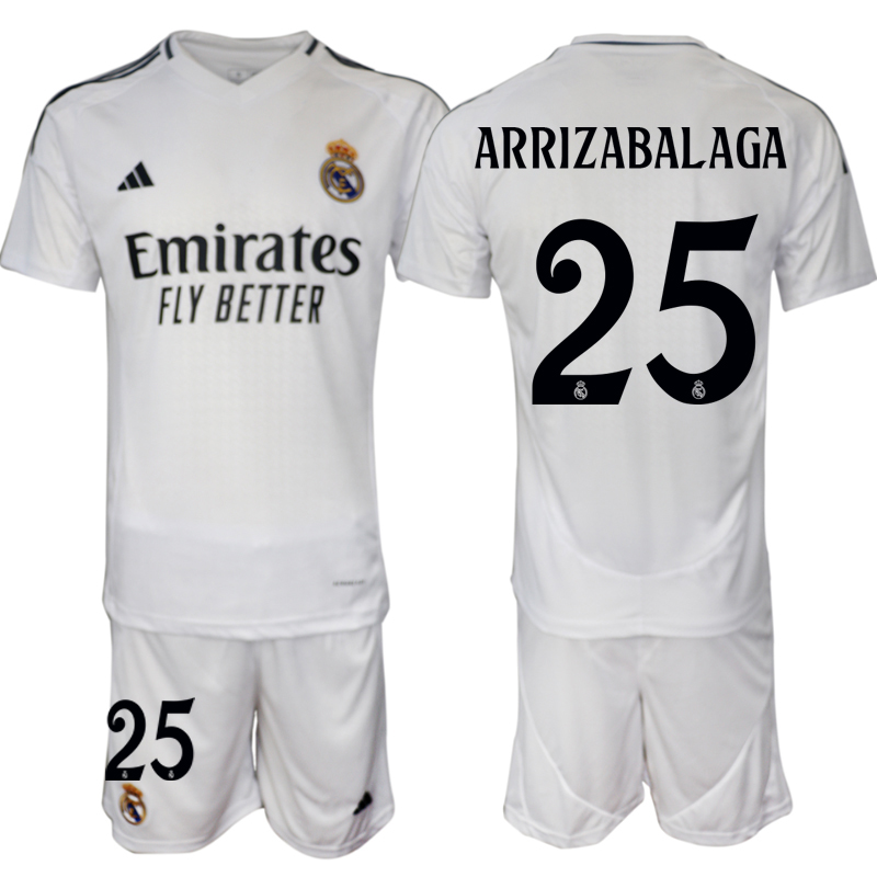 Men 2024-2025 Club Real Madrid home White #25 Soccer Jersey->liverpool jersey->Soccer Club Jersey